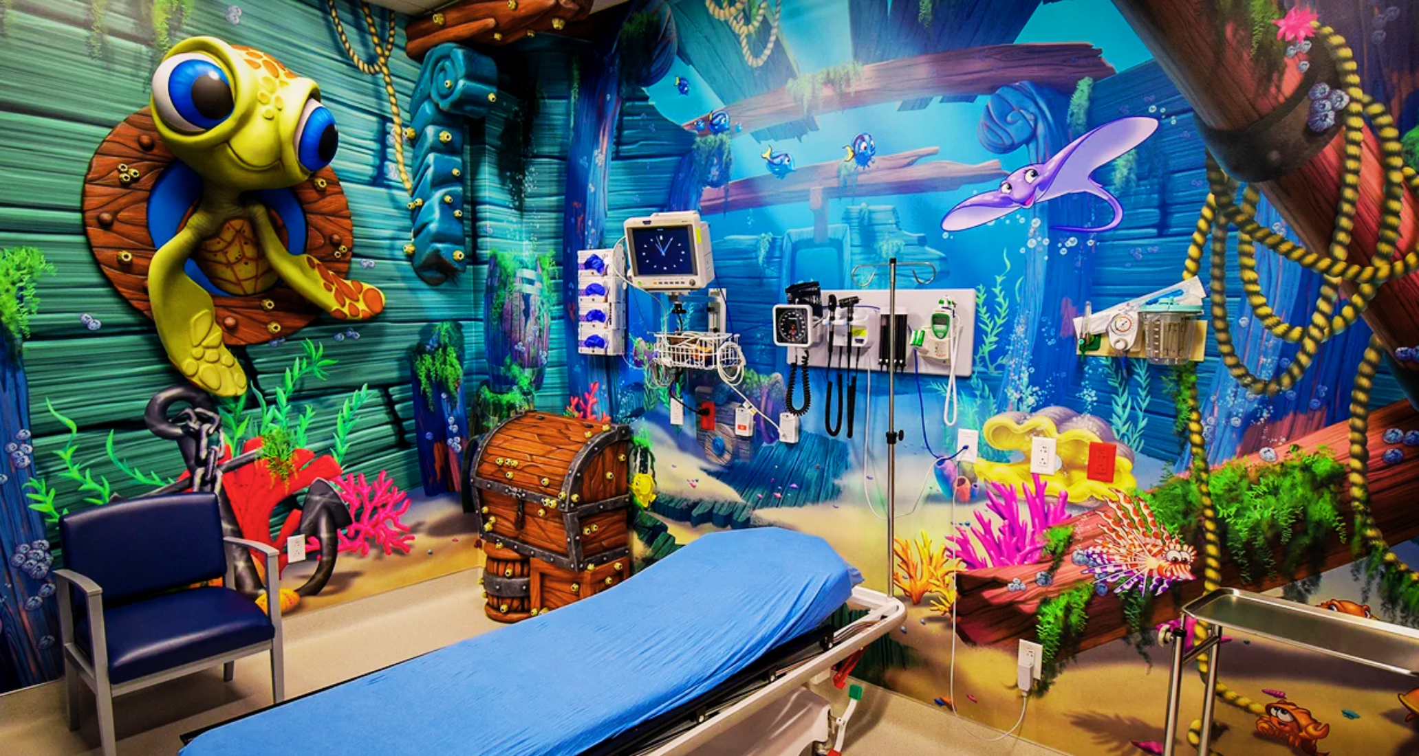 Wacky World Studios Doctor's office underwater theme