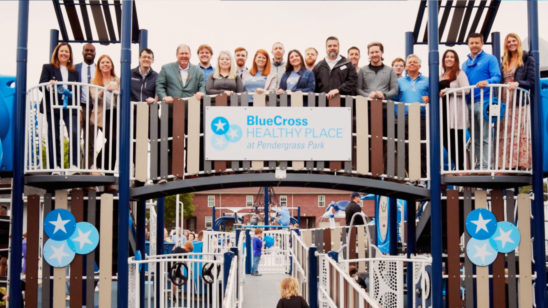 IMPACT Parks and BCBS team photo at pendergrass park grand opening