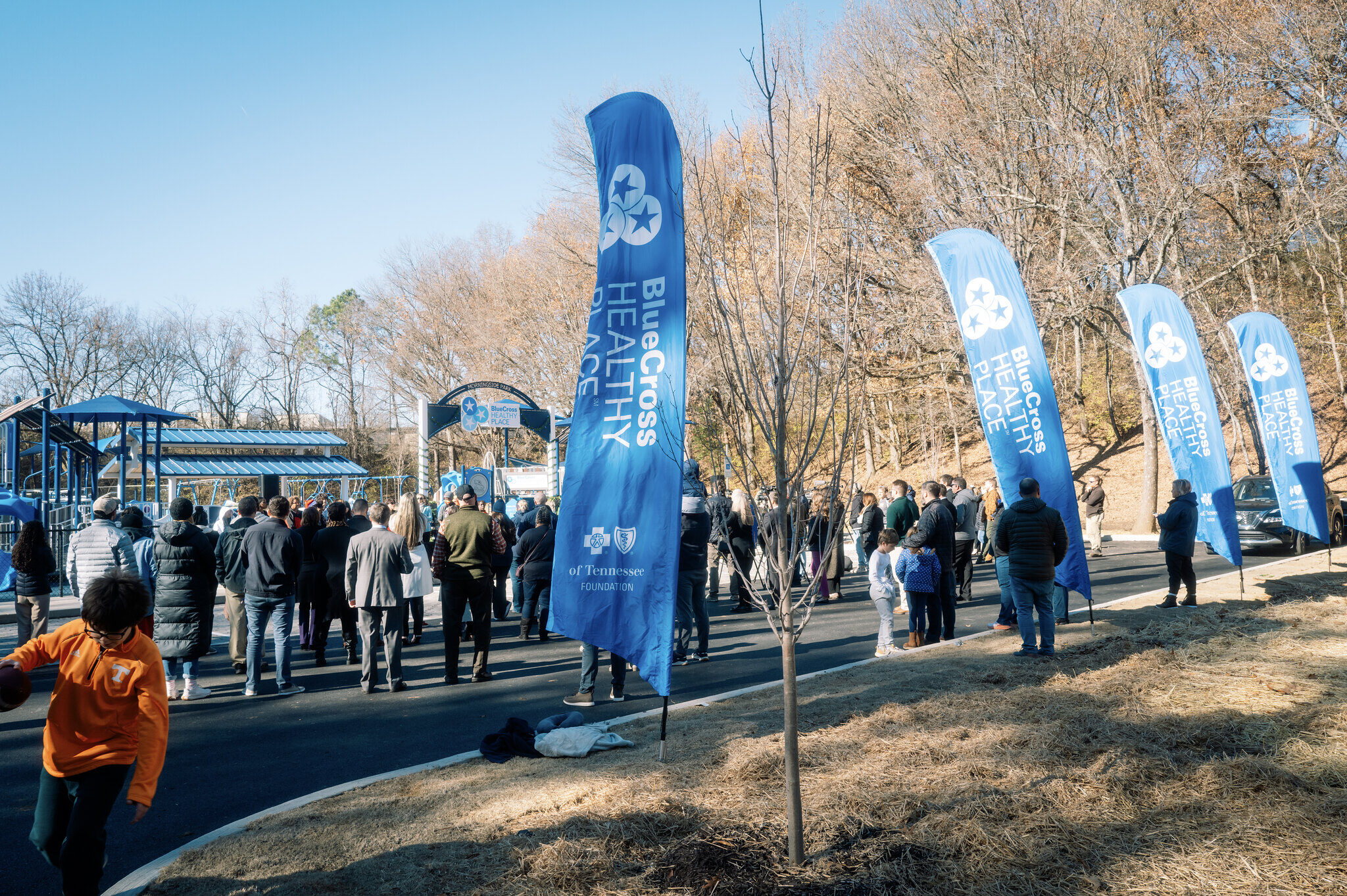 BCBS Flags at Healthy Place grand opening