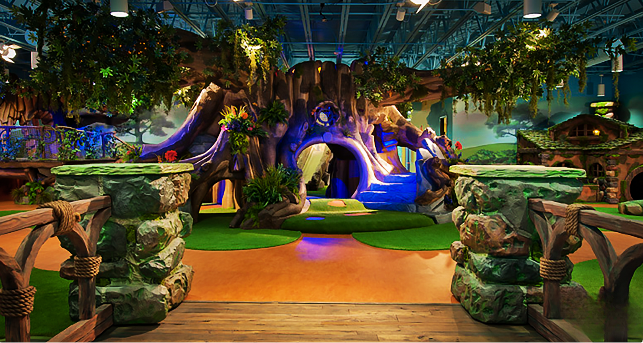 Wacky World Studios church themed forest wonderland