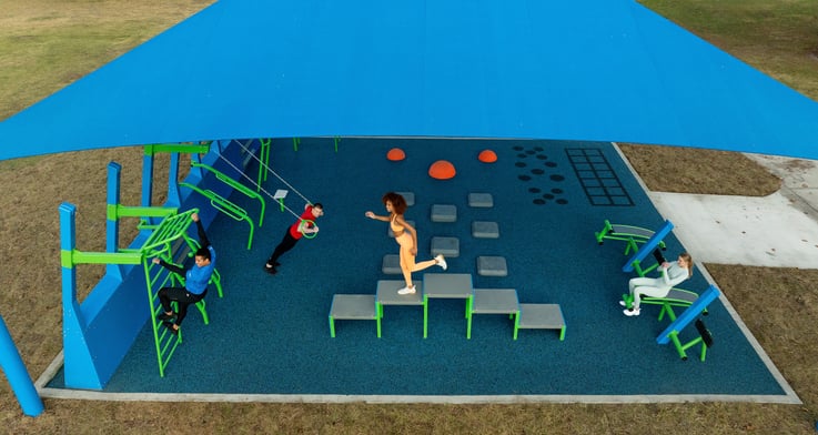 Exercise and fitness top view