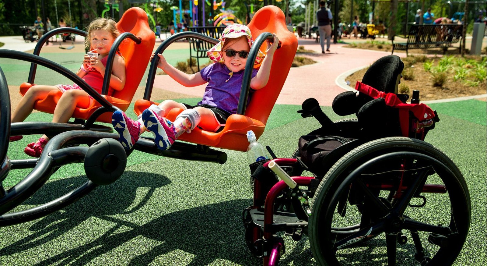 Inclusive play at Hoover Explore playground