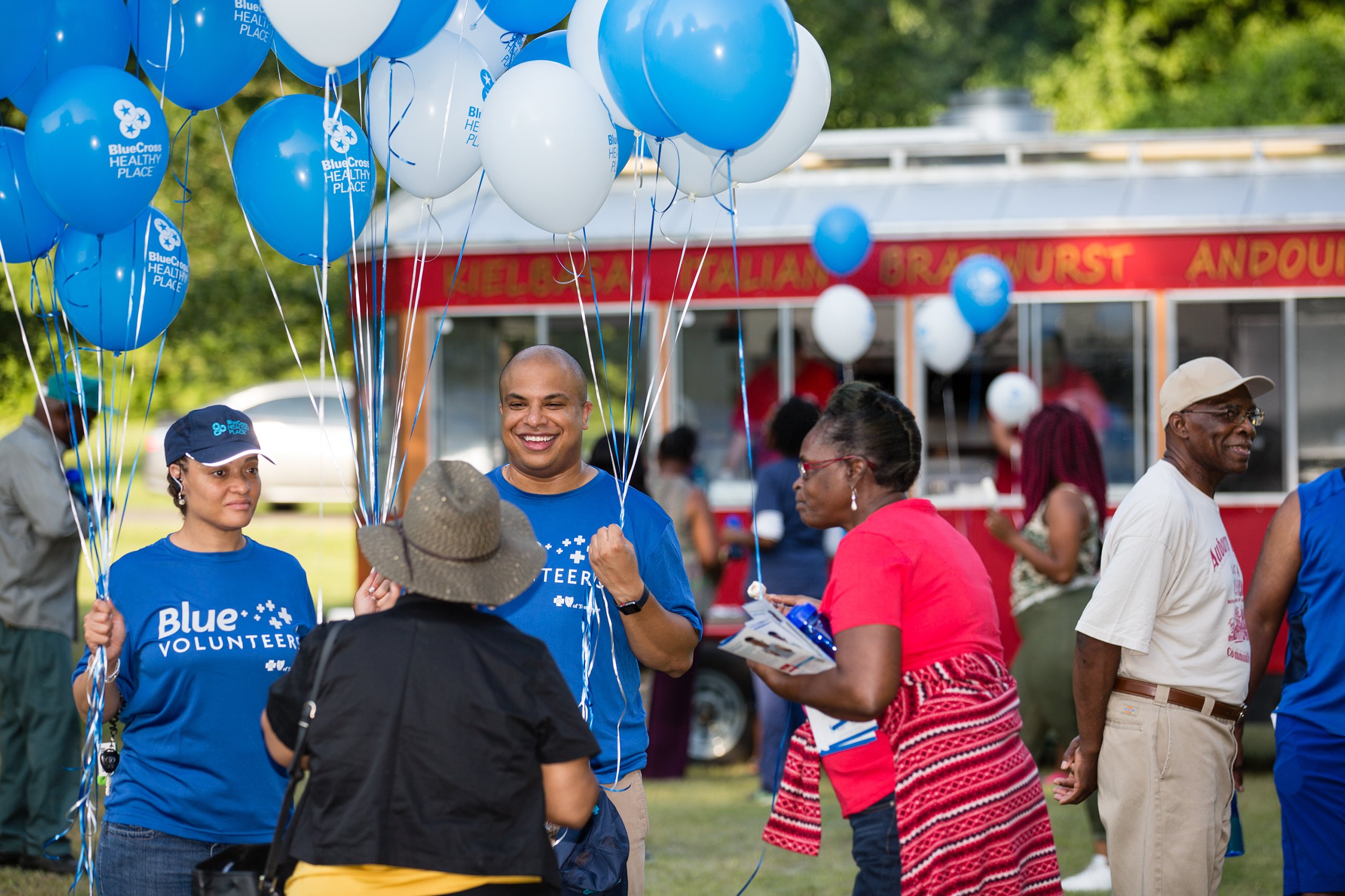 BCBS Volunteers and grand opening event for Healthy Place