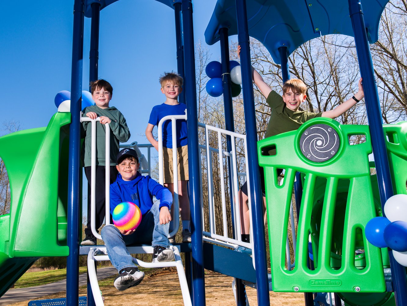 Children on Play equipment 