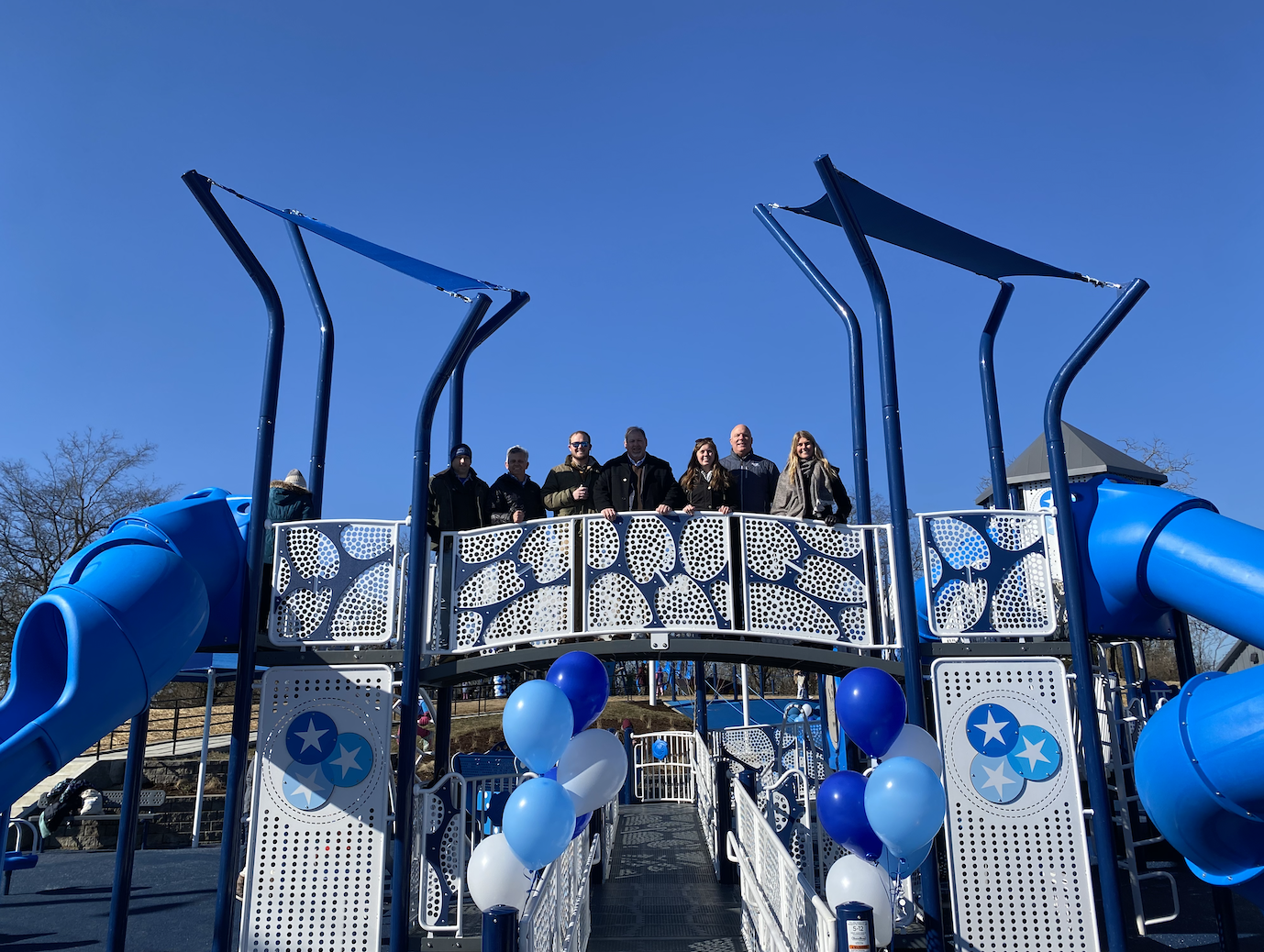 BCBS park grand opening with Impact Parks team