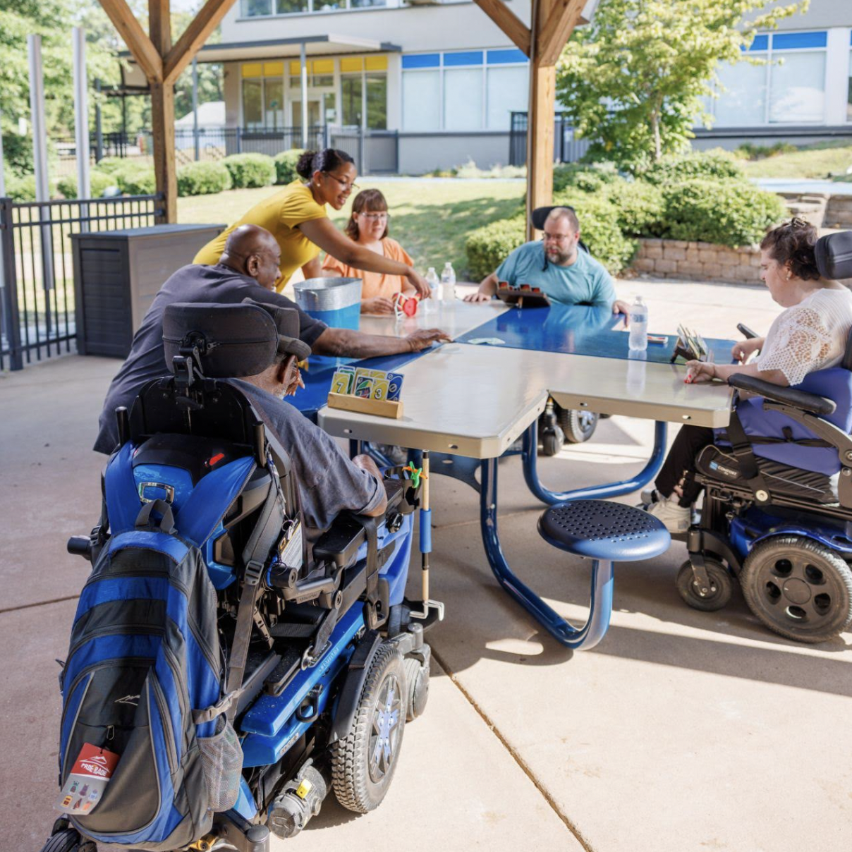 Ultra Site Connections Series - group of people of all abilities gathered around an Ultra Site table