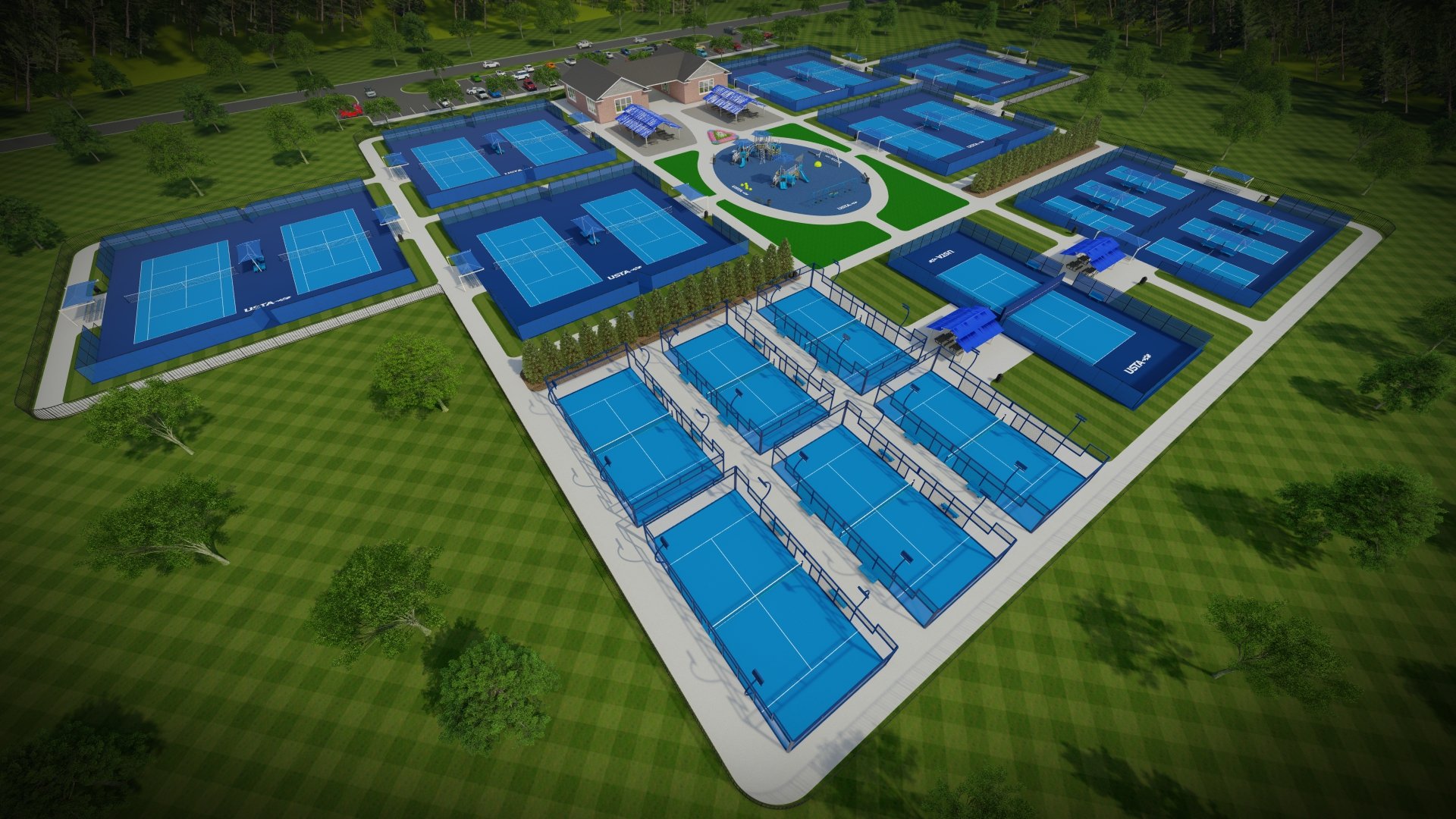 USTA Tennis Facility in partnership with IMPACT Parks