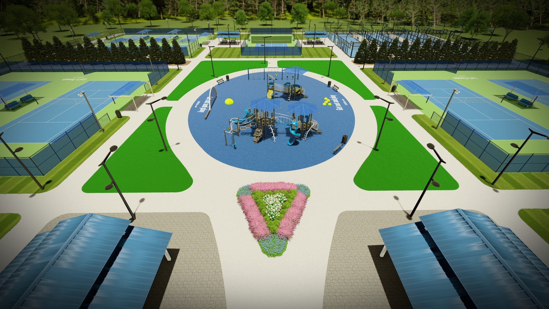 USTA Tennis Facility in partnership with IMPACT Parks