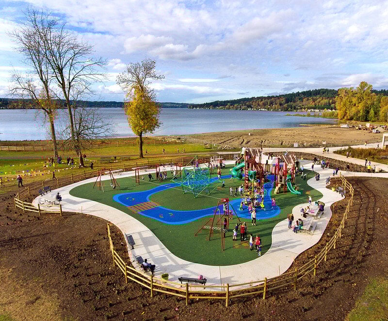 IMPACT Parks playground with running trail