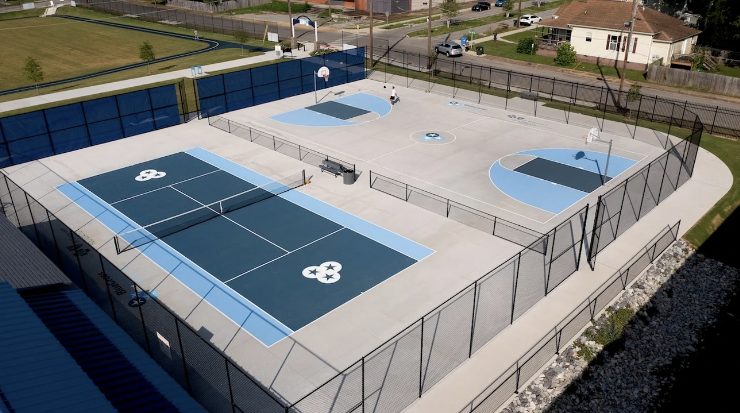 BCBS basketball and tennis courts